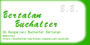 bertalan buchalter business card